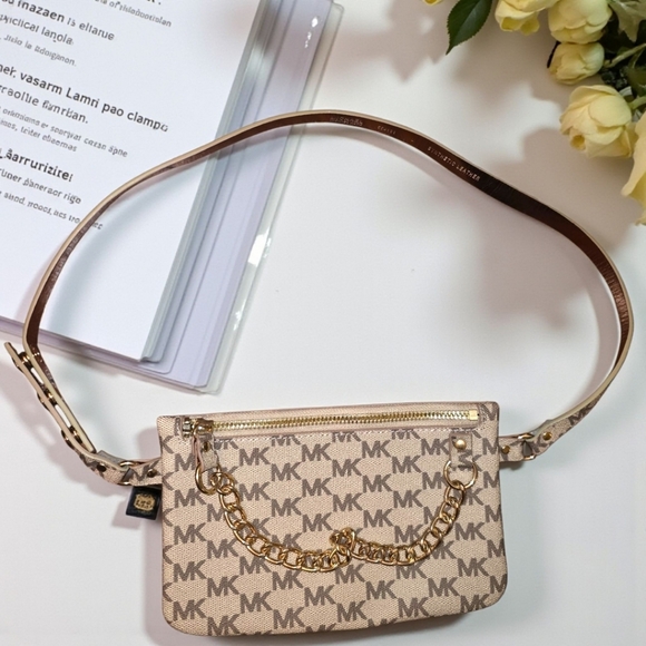 Michael Kors Beige Monogram Belt Bag - Picture 13 of 13